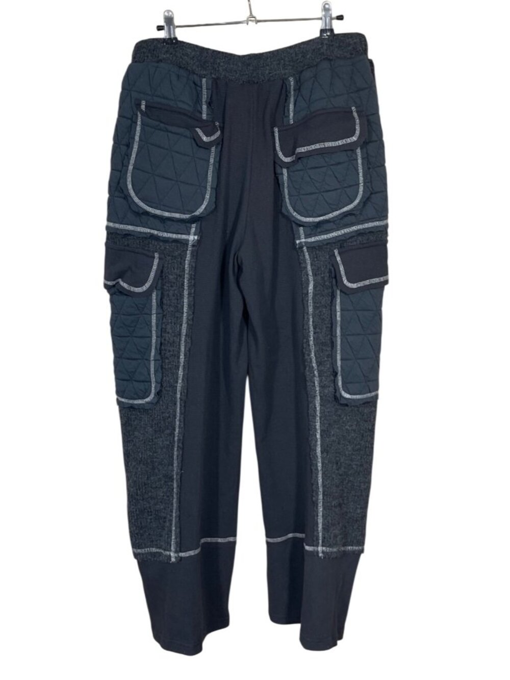 POL See It Through Sweatsuit Cargo Pant Jacket Size L Large Grey FKJ97 FKP102 - Picture 3 of 11